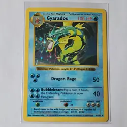 Pokemon Gyarados Base Set 6/102 Holo Rare 100 HP English 1999 Wizards Card - Image 1