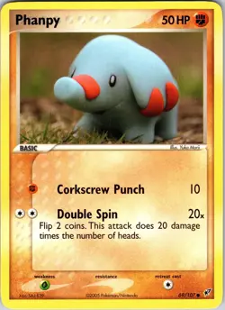 Phanpy 69/107 Deoxys Pokemon TCG LP/MP Normal - Image 1