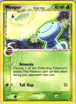 Wooper (Delta Species) 71/101 Dragon Frontiers Pokemon TCG LP Normal - Image 1
