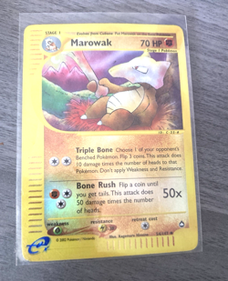 POKEMON Card MAROWAK 054/147 AQUAPOLIS UNCOMMON Free Shipping - Image 1