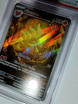 Pokemon 2023 Obsidian Flames 🔥199/197 Ninetails🔥 Holo Illustration Rare PSA 8! - Image 3