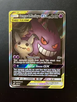 Gengar & Mimikyu GX 165/181 Alternate Art - Pokemon Team Up - Rare Grail! - Image 1
