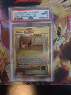 PSA 10 Martial Arts Dojo 268/236 Gold - Cosmic Eclipse - Pokemon 2019 - Image 1