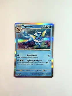 Vaporeon Holo Prismatic Evolutions Pack Fresh Pokemon TCG Trading Card - Image 1