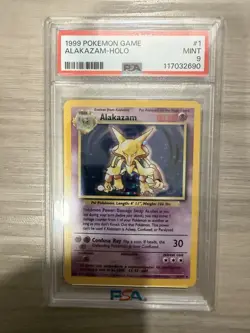 1999 Pokemon Alakazam PSA 9 Mint Holo #1 Base Set - Image 1