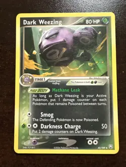 Dark Weezing 42/109 LP Pokemon TCG EX Team Rocket Returns Non-holo Uncommon - Image 1