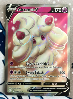 Alcremie v Full Art Ultra Rare Pokemon TCG Shining Fates Card 064/072 - Image 1