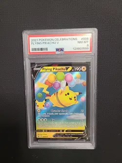 PSA- 2021 Pokemon Celebrations Flying Pikachu V 006/025 Graded - Image 1