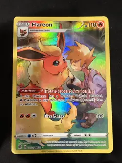 Pokemon Flareon TG01/TG30 Swsh09: Brilliant Stars Trainer Gallery Holo English - Image 1