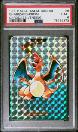1996 Carddass Vending Charizard Prism PSA 6 - Pokemon - Rookie Card - Image 1