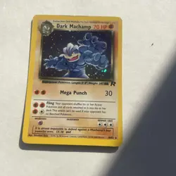 Pokemon Dark Machamp Holo Rare TCG Vintage Card 10/82 NM - Image 1