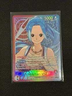 One Piece CCG Nefeltari Vivi Leader AA alt art EB03-001 Card English NM - Image 1