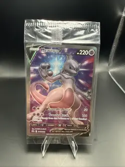 Pokemon TCG Mewtwo v SWSH229 Ultra Rare Black Star Promo Card Sealed C - Image 2