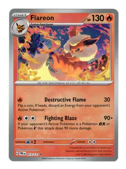 Flareon 013/131 Prismatic Evolutions Master Ball Pokemon Card NM - Image 1
