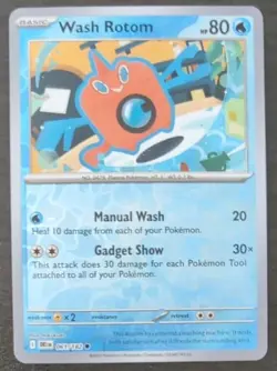 Wash Rotom 61/182 Destined Rivals Reverse Holo Common Pokemon TCG Card NM - Image 3