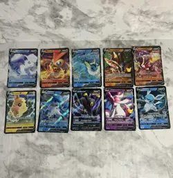 Pokemon Cards Lot 3- V Holo Set of 10 Cards NM TCG Umbreon Urshifu Vaporeon - Image 1
