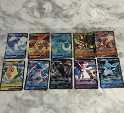 Pokemon Cards Lot 3- V Holo Set of 10 Cards NM TCG Umbreon Urshifu Vaporeon - Image 2