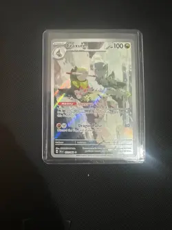 Pokemon TCG Fraxure 077/064 Shrouded Fable Illustration Rare Holo Card - Image 1