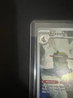 Pokemon TCG Fraxure 077/064 Shrouded Fable Illustration Rare Holo Card - Image 2
