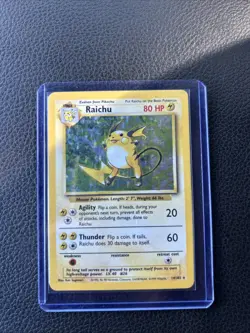 Pokemon TCG Raichu Holo Unlimited Rare Card Base Set 1 - Image 1