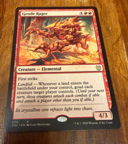 Geode Rager : Mint MTG Card : Zendikar Rising Commander Decks - Image 1