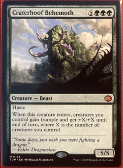 Magic: The Gathering Cards | Craterhoof Behemoth #138 Tarkir: Dragonstorm - NM - Image 1