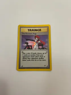 Holo The Rocket's Trap Trainer Pokemon Card 019/132 Gym Heroes TCG WOTC READ - Image 1