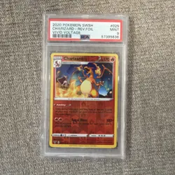 Pokemon TCG Charizard Reverse Holo Rare Card 25/185 Vivid Voltage PSA 9 - Image 2
