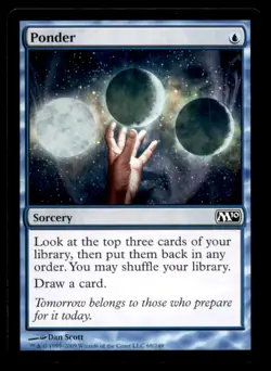 Ponder LP Light Play Magic 2010 MTG [5826] - Image 1