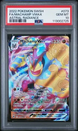PSA 10 GEM MINT #073 FA/MACHAMP VMAX 2022 POKEMON SWORD & SHIELD ASTRAL RADIANCE - Image 1