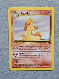 Pokemon TCG Rapidash Jungle 44/64 Regular Unlimited Uncommon 1999 Vintage - Image 1