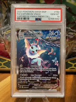 Vaporeon VMAX SWSH182 Pokemon Promo - PSA 10 Gem Mint - Image 2