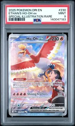 Pokemon PSA 9 Destined Rivals Ethan's Ho-Oh ex SIR #230 - Image 1