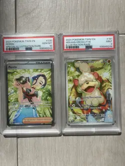 POKEMON TWM EN-TWILIGHT MASQUERADE 220 PERRIN & HISUIAN SIR GROWLITHE PSA 10 9 - Image 1