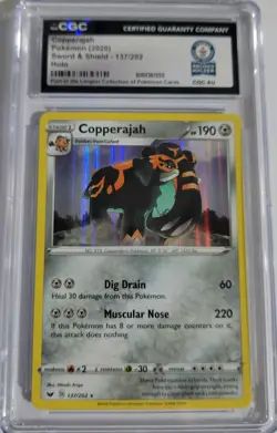 Cgc Guinness World Record Authentication Copperajah Pokemon (2020) Holo 137/202 - Image 1