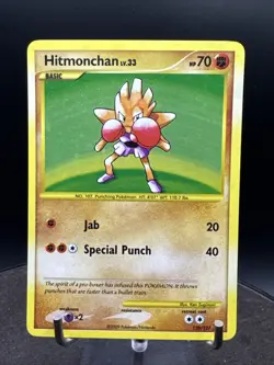 Pokemon TCG Hitmonchan Platinum 129 Holo Secret Rare - Image 1