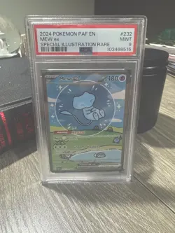 Pokemon Mew ex SV: Paldean Fates Special Illustration Rare Holo 232/091 PSA 9 - Image 1