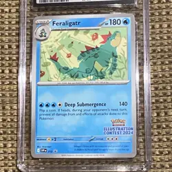 Pokemon Feraligatr Black Star Promo 213 Illustration Contest 2024 CGC 9.5 - Image 3