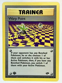 Warp Point 126/132 1st Edition Gym Challenge Pokemon TCG Regular Common LP - Image 1