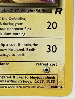 Dark Jolteon LP Unlimited 38/82 Team Rocket Pokemon TCG Regular - Image 5