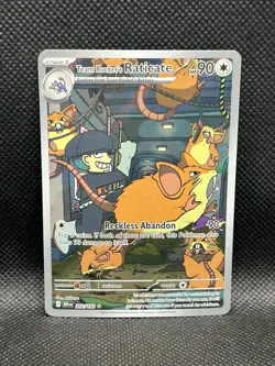 Team Rocket’s Raticate 202/182 IR Destined Rivals Sv10 ILLUSTRATION RARE Pokemon - Image 3