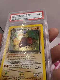 2000 Pokemon Team Rocket 1st Edition #6 Dark Dugtrio - Holo PSA 9 MINT - Image 4