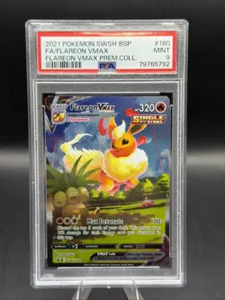 Flareon VMAX SWSH180 SWSH: Sword & Shield Promo Cards Holo PSA 9 - Image 1