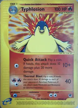 Typhlosion 64/165 Non-Holo Rare Card Expedition Base Set - Image 1