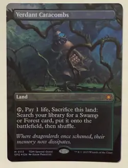 Verdant Catacombs Borderless Foil - Tarkir: Dragonstorm: Special Guests MTG - Image 1