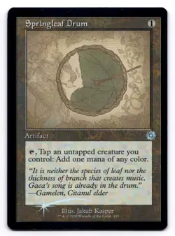 Springleaf Drum NM Schematic Retro Frame Brothers War 118 MTG Uncommon Foil - Image 1