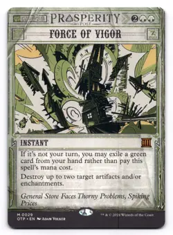 Force of Vigor NM Outlaws of Thunder Junction: Breaking News 0029 MTG Regular - Image 1
