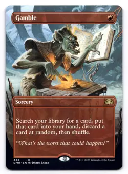 Gamble NM Borderless Dominaria Remastered 433 MTG Regular - Image 1