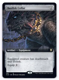 Basilisk Collar NM Extended Art Commander Battle for Baldur's Gate 595 MTG Reg - Image 1