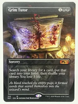 Grim Tutor NM Alternate Art Magic Core Set 2021 315 MTG Regular - Image 1